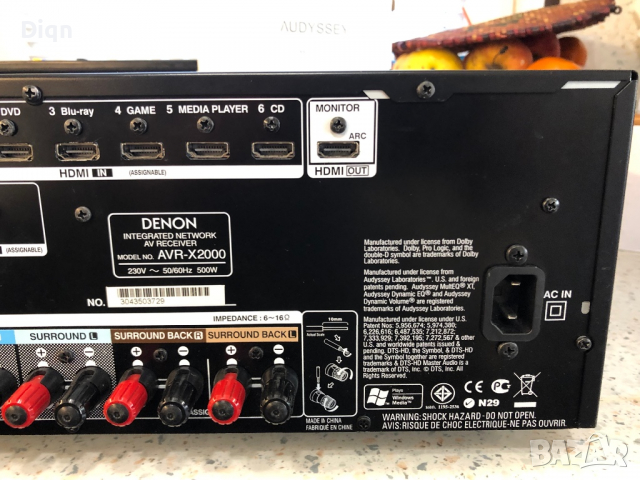 Denon AVR-X2000, снимка 12 - Ресийвъри, усилватели, смесителни пултове - 36200438