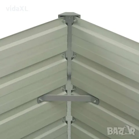 vidaXL Повдигната леха, антрацит, 100x100x77 см, поцинкована стомана, снимка 10 - Саксии и кашпи - 56147571