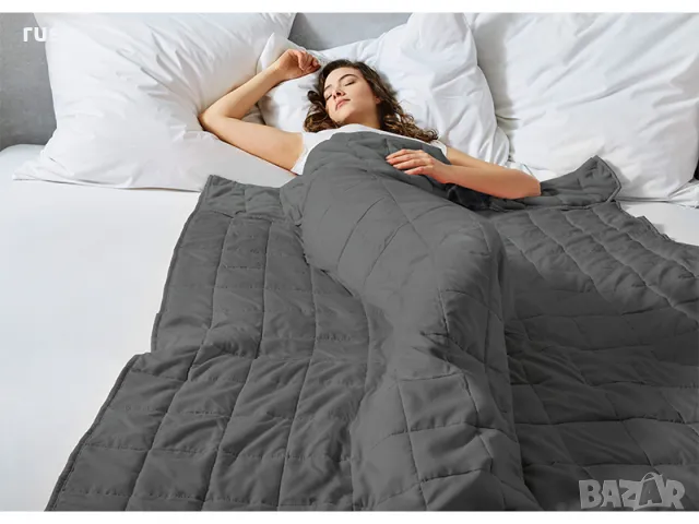 НОВО! Тежко одеяло 7,5 кг, размер 150 х 200 см, снимка 2 - Спално бельо и завивки - 49866731