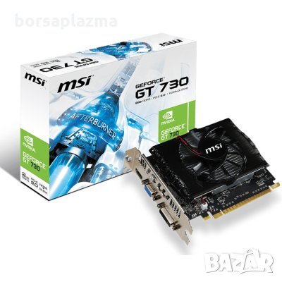 MSI Video Card Nvidia GT 730 N730-2GD3V2 (GT730, 2GB DDR3 128bit, 1xHDMI, 1x DVI-D, 1xVGA, 49W), снимка 1