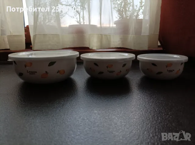 Емайлирани купички 3 бр, снимка 2 - Кутии за съхранение - 48155883