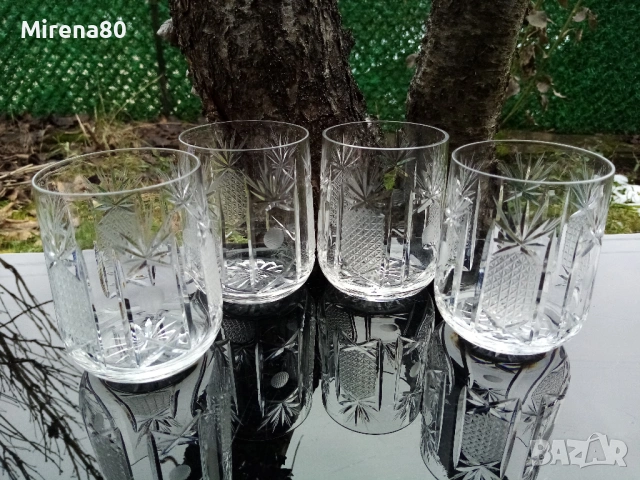 * Велизара * - 4 кристални чаши за уиски, вода !