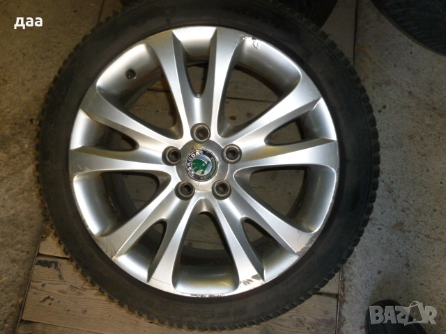 оригинални алуминиевии джанти 17цола за шкода, снимка 2 - Гуми и джанти - 52652611