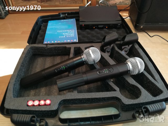 shure wireless microphone x 2 2402221530, снимка 2 - Микрофони - 35903601
