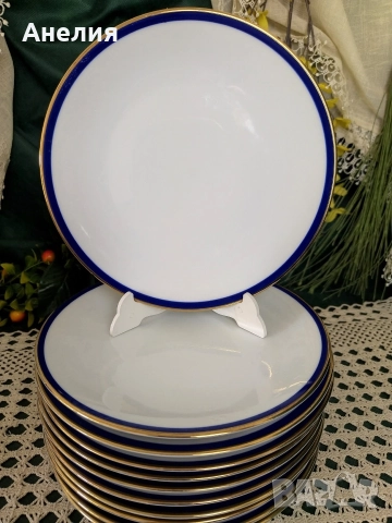 PMR Bavaria сетове с кант кобалт и злато, снимка 4 - Чаши - 52772827