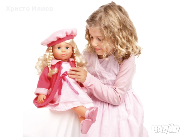 BAYER кукла Шарлийн със сиво / розово палто с функция за целуване, снимка 7 - Кукли - 52811684