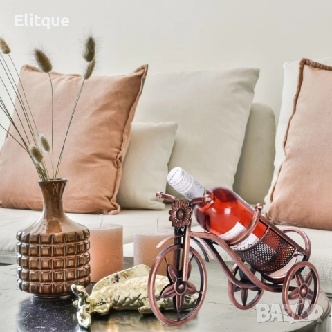 Метална поставка за вино Колело, снимка 2 - Други стоки за дома - 52709852