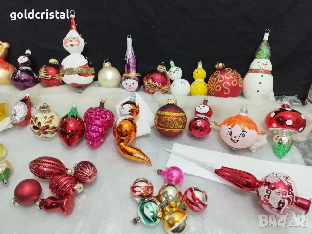 Стъклени играчки за елха , снимка 3 - Антикварни и старинни предмети - 38818937