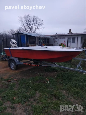 Лодка 4.40-1.70м с двигател Jonsun 25k.c 2T дълъг ботуш
