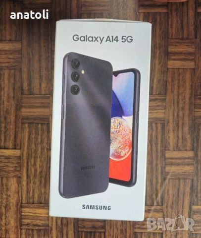 Смартфон Samsung Galaxy A14, 64GB, 4GB RAM, 5G, Black чисто нов , снимка 2 - Samsung - 53163381