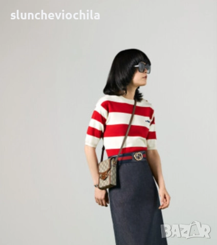 чанта gucci gg supreme horsebit 1955 mini bag, снимка 3 - Чанти - 52403946