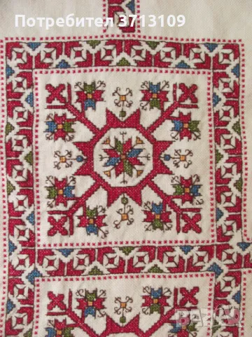 Голяма ръчно пошивана покривка панама, памучни конци, снимка 8 - Декорация за дома - 49403682