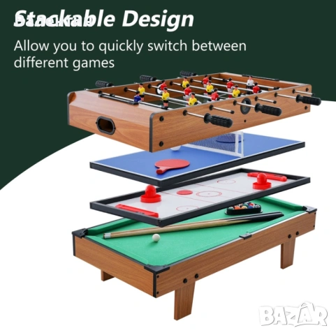 4 в 1 мултифункнционална детска игрална маса, снимка 5 - Играчки за стая - 53212642