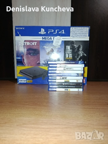 Play Station 4 с 10 игри и 2контролера