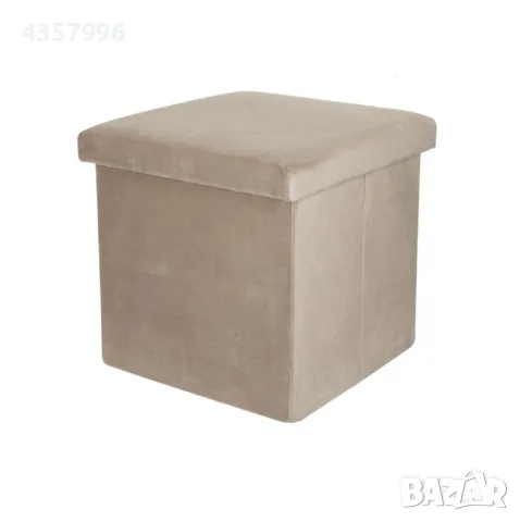  Декоративна табуретка - кутия за съхранение, Кафяв 
