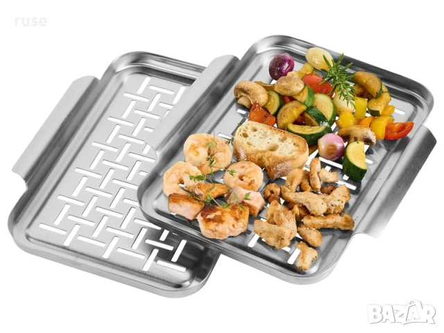 НОВИ! Перфорирана грил тава 2 броя плоча за барбекю 