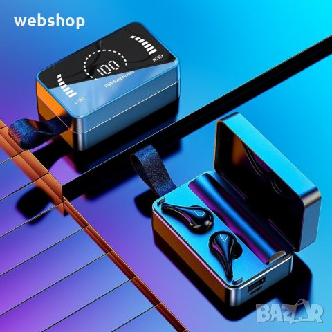 Гейминг Безжични стерео слушалки със зареждащ кейс, огледало и LCD дисплей H3, снимка 1 - Безжични слушалки - 34785476
