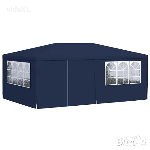 vidaXL Професионална парти шатра със стени 4x6 м синя 90 г/м², снимка 3 - Къмпинг мебели - 56147625