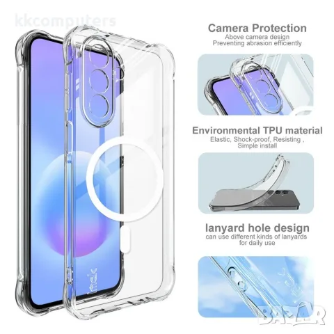 IMAK за Samsung Galaxy M47 5G / A27 5G Магнитен Airbag Удароустойчив TPU Калъф със Скрийн Протектор , снимка 6 - Калъфи, кейсове - 55852210
