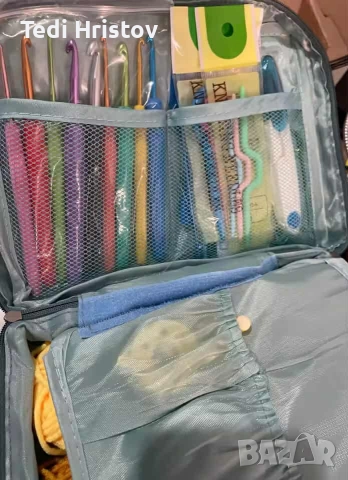 Комплект аксесоари за плетене, 107 части, 14 алуминиеви куки – Пълен сет за начинаещи и напреднали, снимка 6 - Други - 52553913