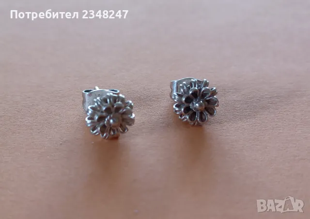 Сребърни обеци, снимка 2 - Обеци - 48784723