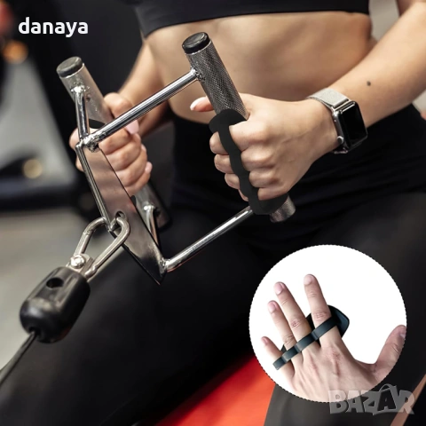 6464 Неплъзгащи се гумени ръкохватки за тренировка, 2 броя, снимка 3 - Спортна екипировка - 53796543