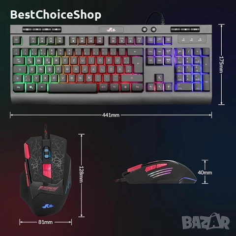 Rii мишка и клавиатура за игри, PC/лаптоп/Xbox/PS4 RK900, снимка 4 - Клавиатури и мишки - 53242932