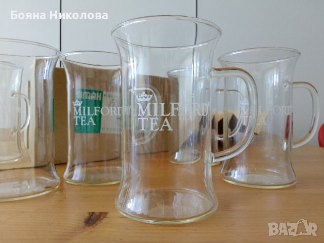 Комплект чаши за чай / кафе, огнеупорно стъкло -НОВО