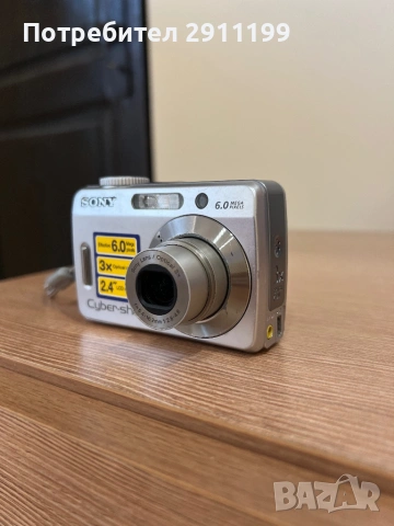 Фотоапарат Sony 6.0 Mp с подаръци, снимка 3 - Фотоапарати - 53869785
