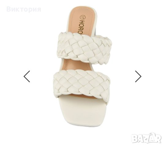 Бели чехли, снимка 2 - Сандали - 41459871