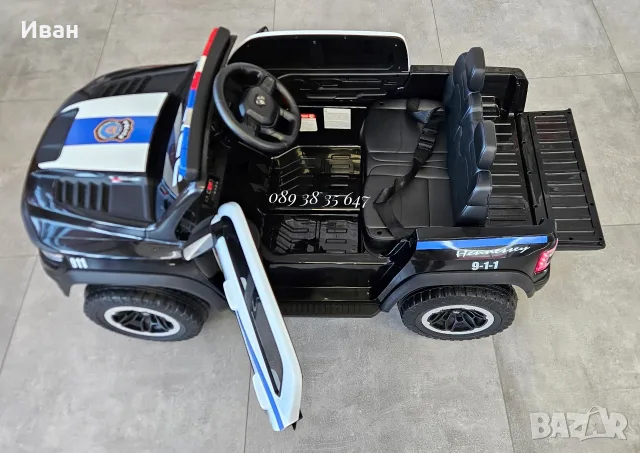 ТОП ЦЕНАНОВО!Акумулаторен джип RAM POLICE BLACK с 12V батерия,EVA гуми,сигнални светлини,дистанно, снимка 10 - Детски велосипеди, триколки и коли - 55083898