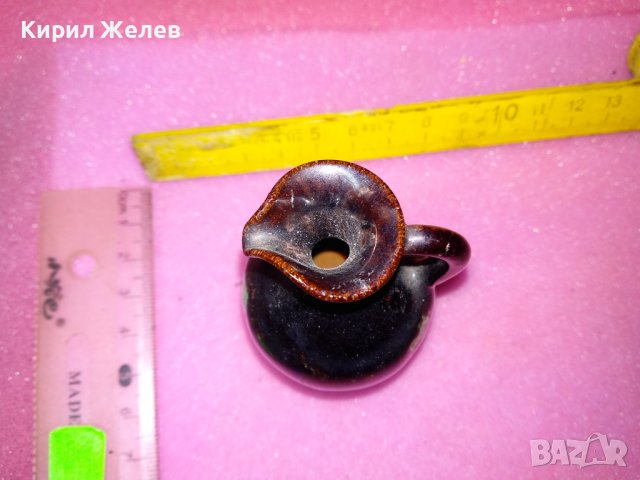 КЕРАМИЧНА КАНИЧКА БЪРДУЧЕ РЪЧНА МАЙСТОРСКА ИЗРАБОТКА ТРАДИЦИОНЕН ЕТНО СУВЕНИР РИСУВАНА ГЛИНА 42931, снимка 4 - Декорация за дома - 44297577