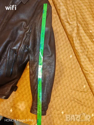 Кожено яке от естествена кожа марка Mario Conti XL, снимка 5 - Якета - 47466008