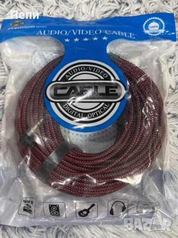 Аудио удължителен кабел 3.5 мм , снимка 3 - Други - 53577583