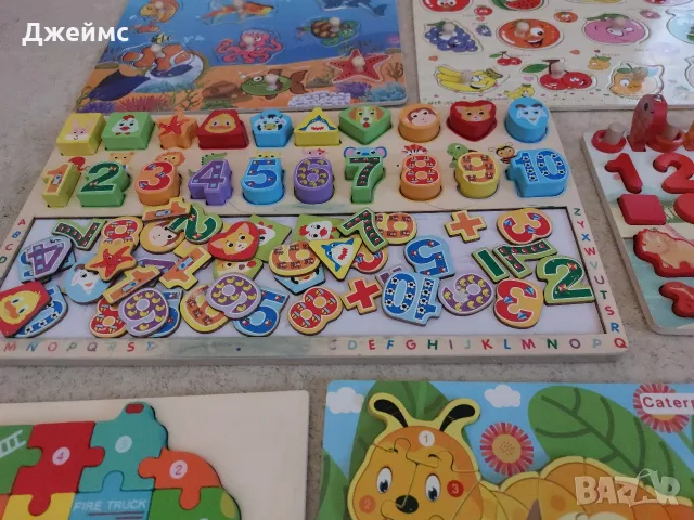 Детски дървени пъзели по монтесори , снимка 10 - Игри и пъзели - 56090955