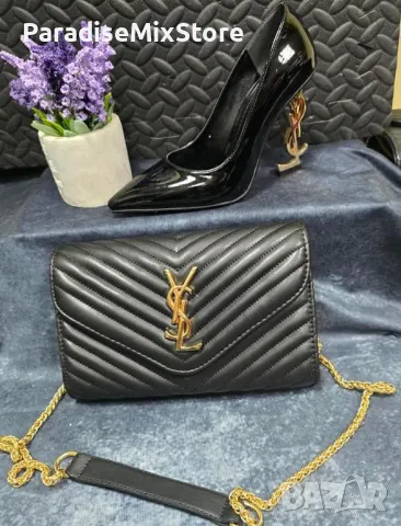 Дамски комплект обувки и чанта YSL Реплика ААА+ номера 36-40, снимка 1