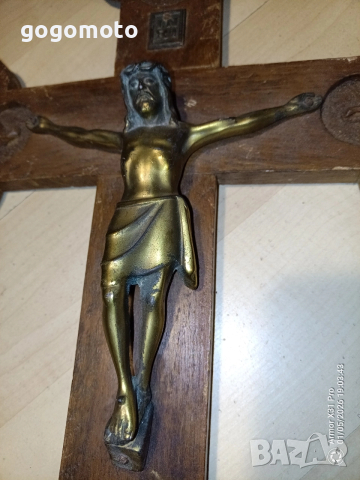 Стар кръст разпятие Христово,голям,тежък кръст от божи гроб,донесен преди 50,Исус Христос, снимка 5 - Антикварни и старинни предмети - 35564520