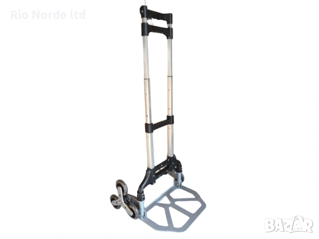 Транспорта количка сгъваема с 3 колелета и 75кг товар, снимка 2 - Друго търговско оборудване - 53367385