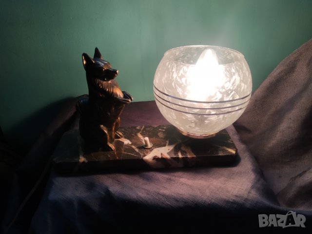 стара настолна лампа арт деко, снимка 5 - Настолни лампи - 38683155