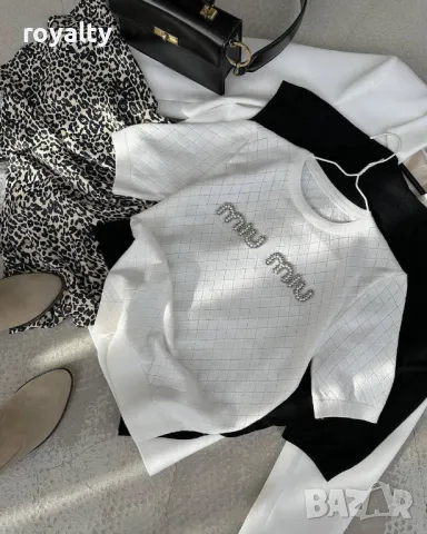 Miu Miu дамски тениски Различни цветове , снимка 8 - Тениски - 49698270