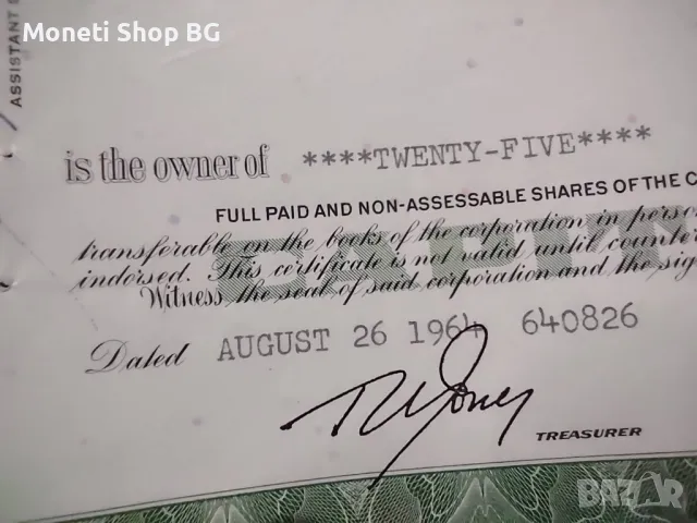 Американски ценни книжа, снимка 2 - Нумизматика и бонистика - 48921850