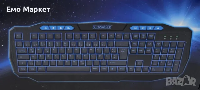 Гейминг клавиатура със синя подстветка - GT200 - Гаранция 12 месеца , снимка 3 - Клавиатури и мишки - 48985468