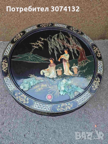 Оргинална ръчно изработена Китайска холна маса със седеф, снимка 4 - Маси - 52807116