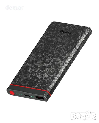 Външна батерия SHARGE CarbonBlade Power Bank, 10000mAh, 22,5 W, QC & PD3.0, USB-C и USB-A