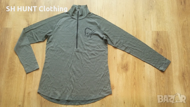 NORRONA Vikingwool Longs Caviar 100% Merino Wool размер S / M блуза 100% Мерино вълна - 2034