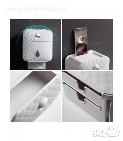 МОДЕРНА ПОСТАВКА ЗА ТОАЛЕТНА ХАРТИЯ С РАФТ И ЧЕКМЕДЖЕ - код 27500, снимка 4 - Други - 33919775