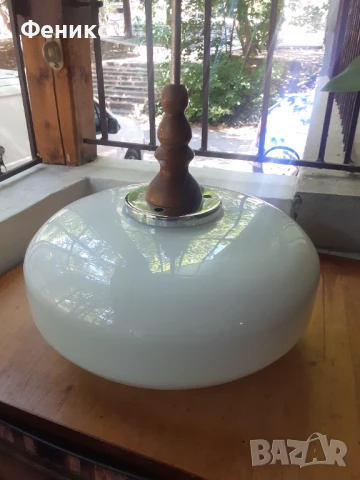 Стар български абажур полилей от соца, снимка 2 - Антикварни и старинни предмети - 51357885