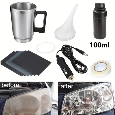 Комплект за Полиране и Възстановяване на Фарове – Бързо и Лесно, Пълна Система!