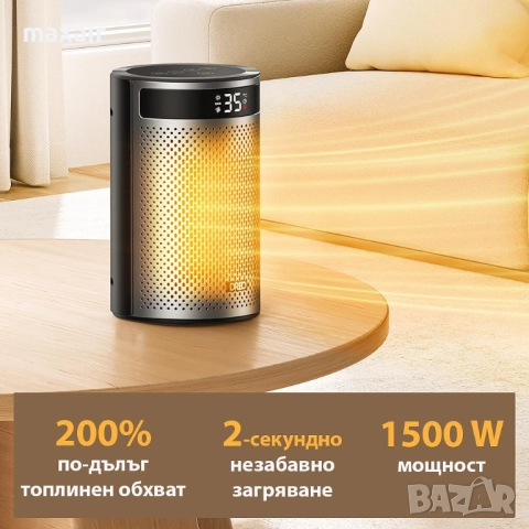 Вентилаторна печка DREO Atom 416*Гаранция 2 години, снимка 8 - Отоплителни печки - 52902556