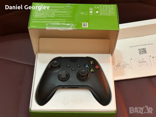 НОВ Безжичен XBOX Black Carbon Джойстик/Контролер Joystick